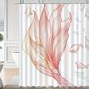 Mermaid Tail & Fish Pattern Shower Curtain - Artistic Design, Waterproof Polyester,All-Season Use, Bathroom Decor