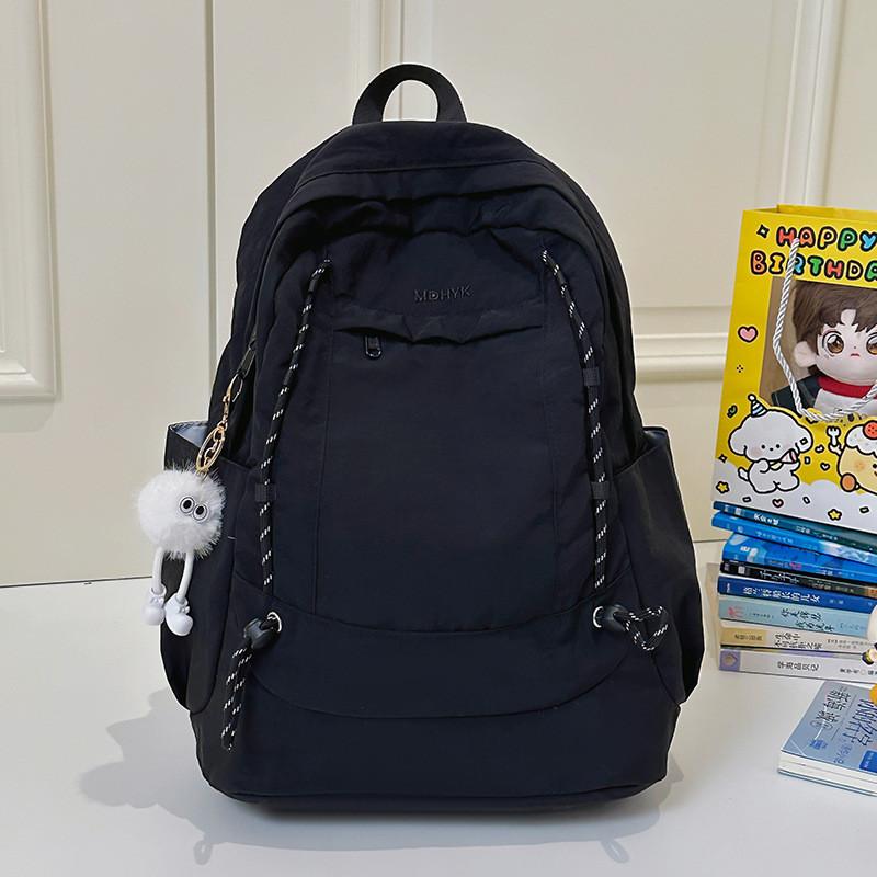 Backpack Fashionable Nylon With Color Contrast Design For School And Outings Use
