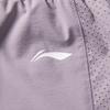 Li Ning Fitness Series Casual Simple Solid Color Elastic Sports Shorts Women Shorts Smoky-Purple AKSV524-4