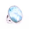 Natural Republic Larimar Gemstone Handmade 925 Sterling Silver Ring S.6.5 i4L59