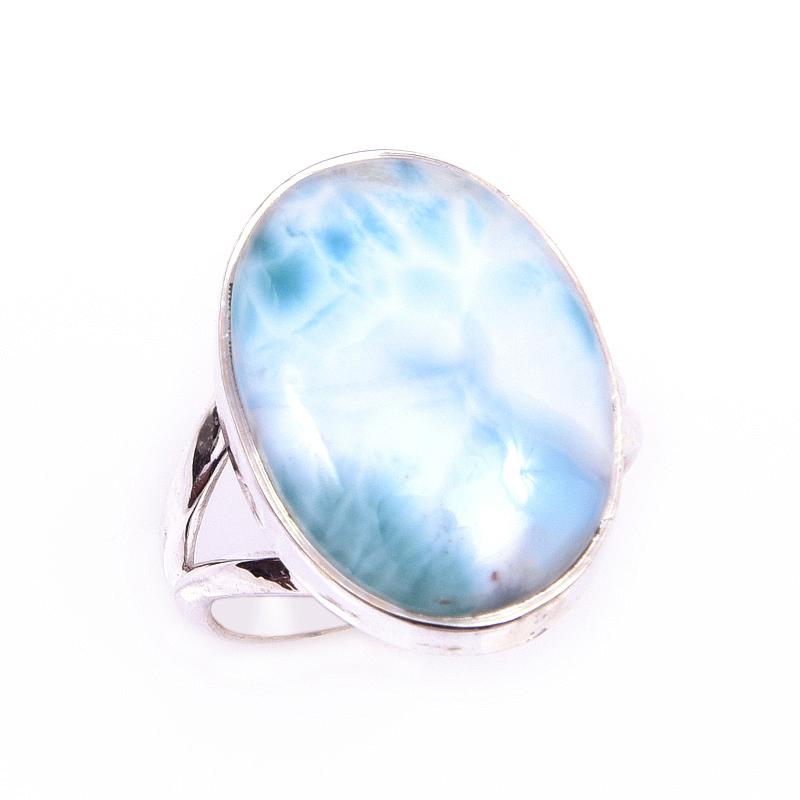 Natural Republic Larimar Gemstone Handmade 925 Sterling Silver Ring S.6.5 i4L59