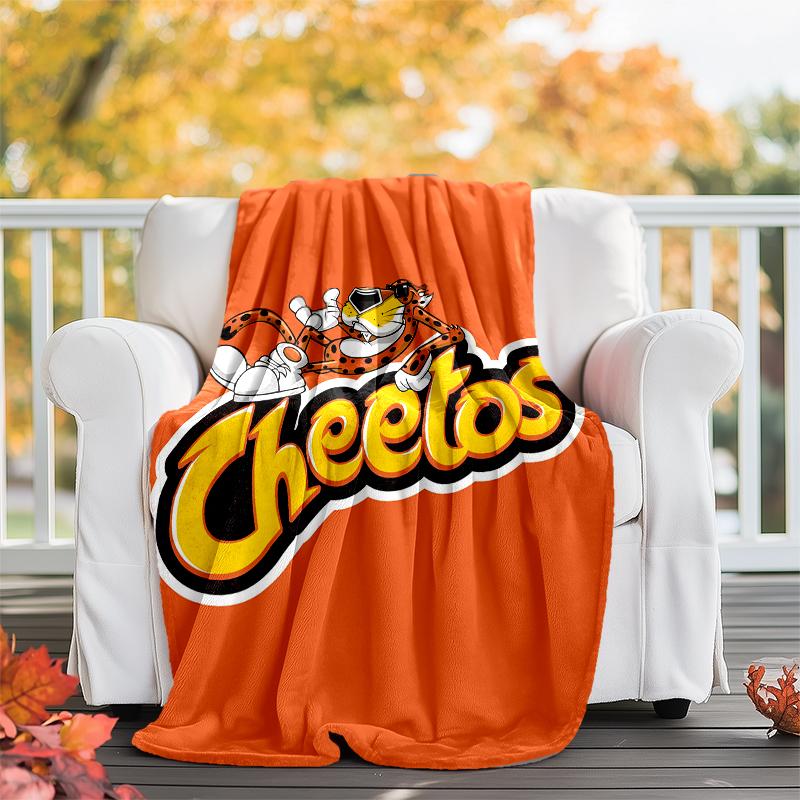 Cheetos Theme Printed Blanket - Perfect for Couch, Bed, Travel & Outdoor Use | Machine Washable, Cozy & Durable.