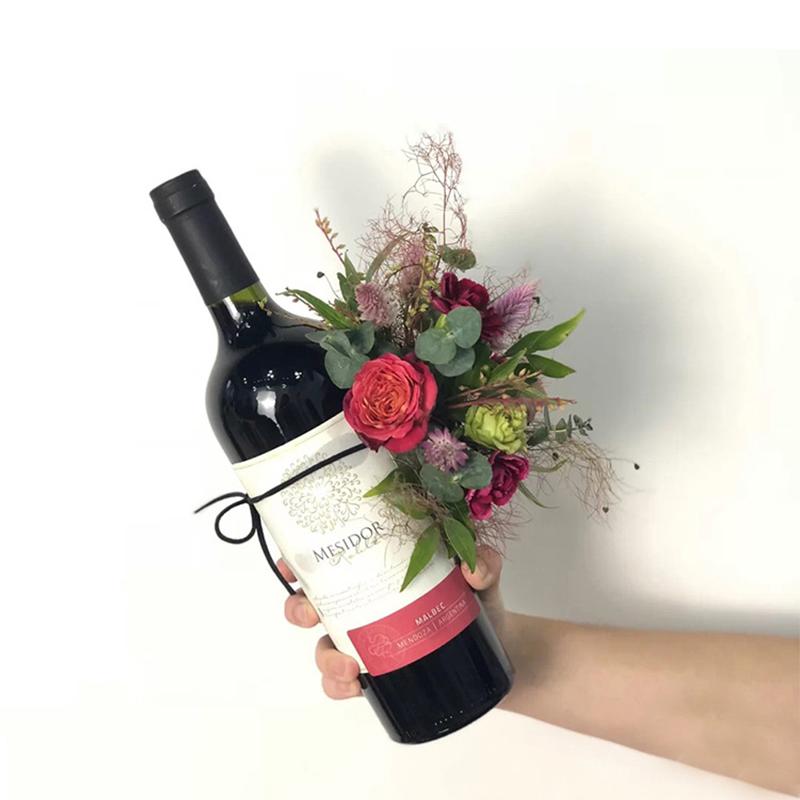 1/12 szt. Mini Okrągły Uchwyt z Pianki Florystycznej, Zielony Suchy i Mokry Kwiaciarnia Kwiatek Blok Rzemiosło Materiały do Aranżacji na Butelkę Wina