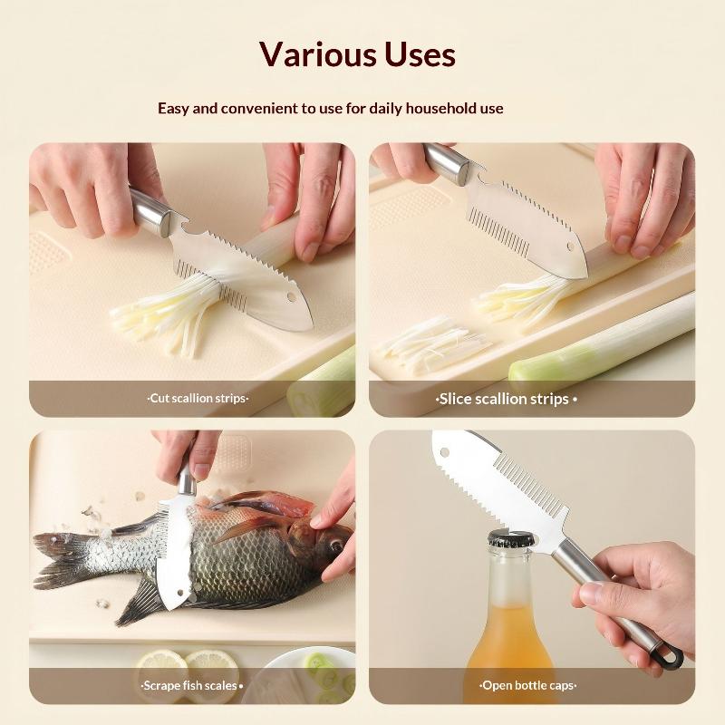 Ergonomic Vegetable Knife Stainless Steel Scallion Slicer With Ergonomic Handle Precision Vegetable Cutter For Salad Garnish