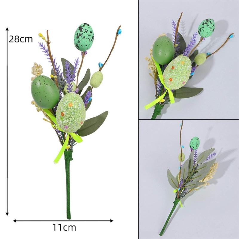 Efficient Spring Festival Eggs Artificial Flower Bouquets Bright Home Office Easters Celebration Decoration