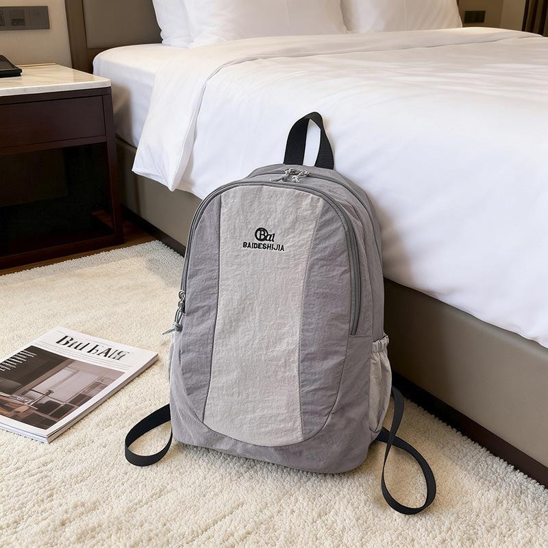 Schoolbag Mori contrasting color design backpack unisex lightweight outdoor travel mountaineering bag simple casual versatile backpack