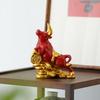 Feng Shui Wealth Ox Statue Ceramic Figurine Money Luck Charm for Home Office Desk Decor Bullish Vibe Gift for Career Success