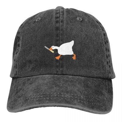 Nóż do gryzienia Biała Gęś Wdech Kaczka Czapki z daszkiem Styl unisex Zniszczone Prane Snapback Kapelusz Outdoor Czapki Kapelusz