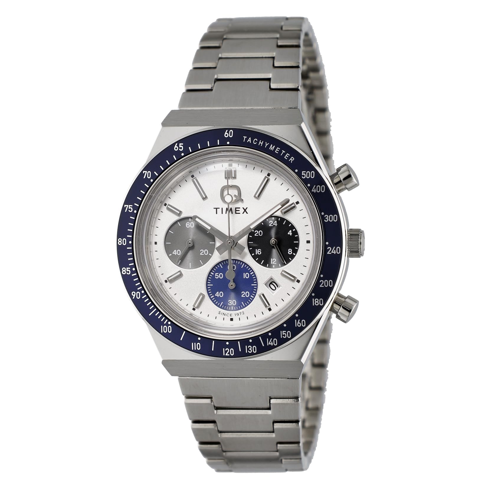 

TIMEX TW2Y36200 Quartz 5 ATM Water Plastic with White Dial and Stainless Steel Case Men s Q-Timex Watch білий