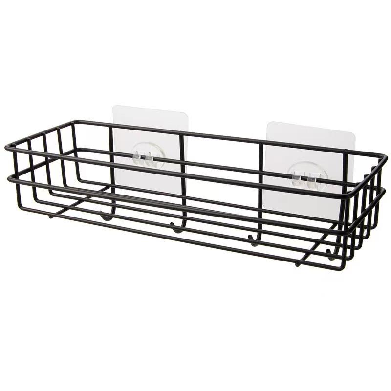 Wall-Mounted Bathroom & Kitchen Storage Rack - No-Punch Installation for Shower Gel.