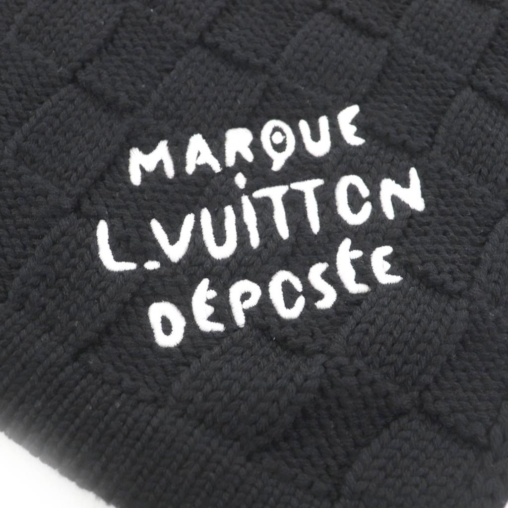 Very Good LOUIS VUITTON Scarf Damier Heritage Snug Scarf Black Mens S M90841 Used