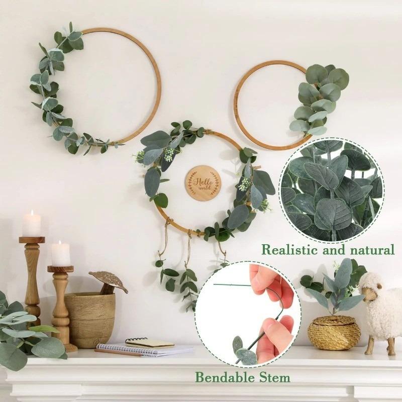 5/10Pcs Artificial Eucalyptus Leaves Stems Leaf Plant Fake Flowers for Home Decor Garden Wedding Decoration Bouquets Vase Floral