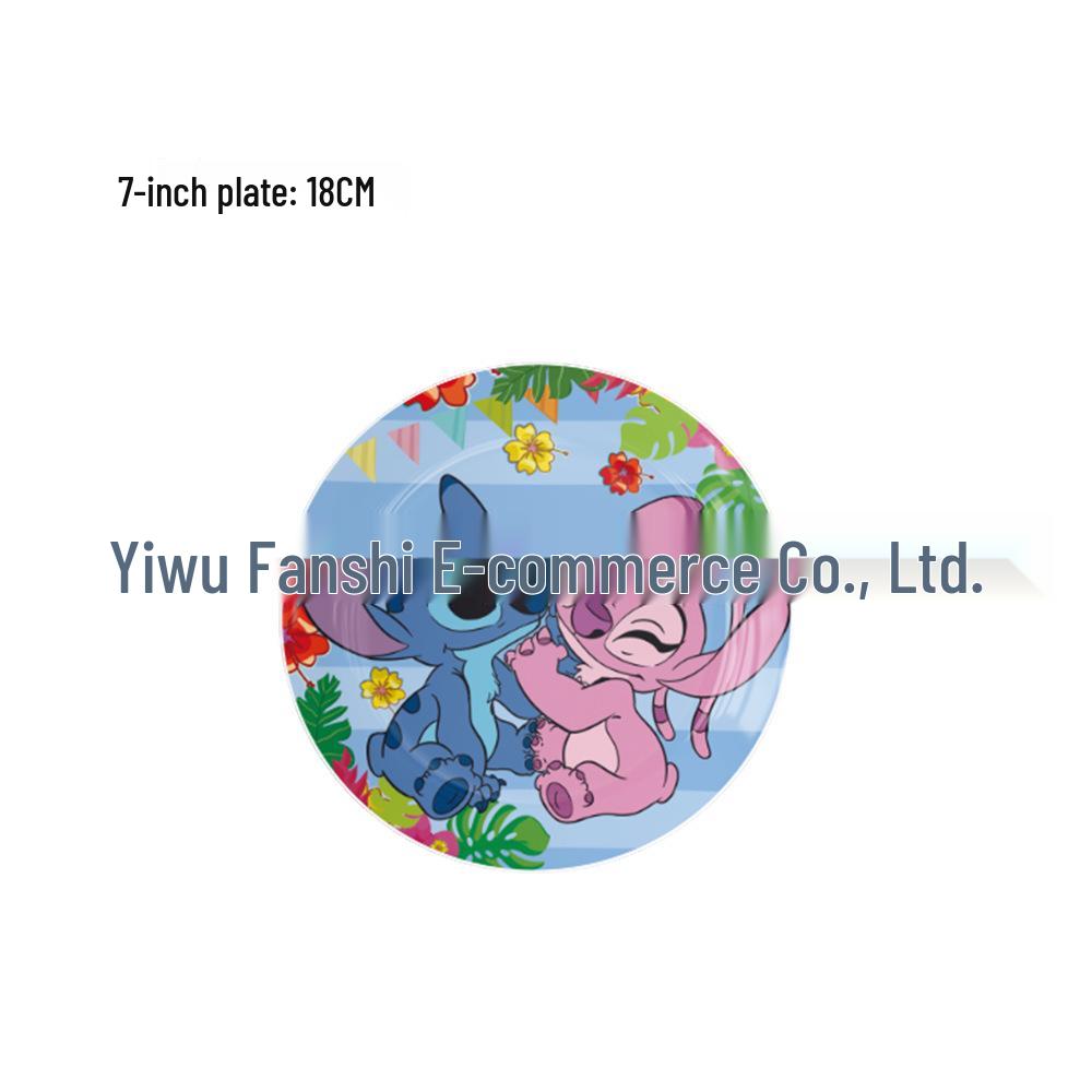 Lilo & Stitch Narozeninové Párty Potřeby: Papírové talíře, Ubrousky, Bannery, Ubrus a Dekorace