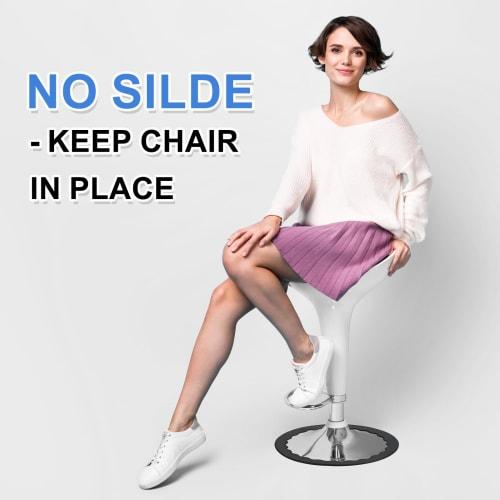 uxcell Set of 4 Bar Stool Leg Protector Rings for 16.5" to 18.5" Round Base Pads, Non-Slip Silicone Chair Leg Floor Protectors, Protect Wood Floors Wi