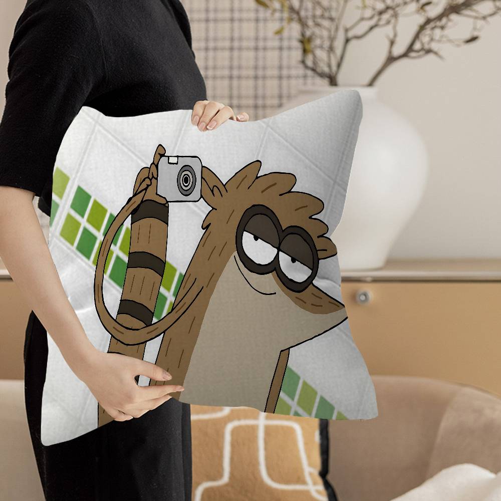 Cartoon R-Regular Show Pillow Cover for Bedroom Room and Living Room Sofa Decorative Cushion Cover