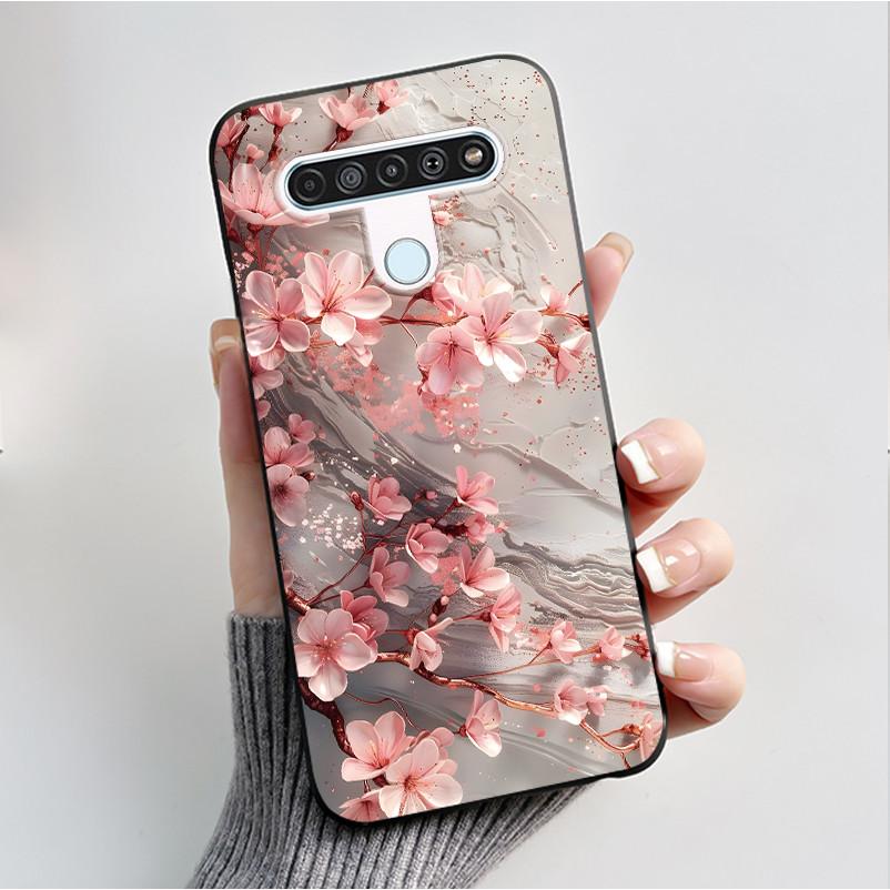 Printing Pattern Case For LG Q61 / LG K61 / LG Q70 Cover Fundas Soft Silicone Black Shell Cute Flower Cartoon Casing Coque Capa