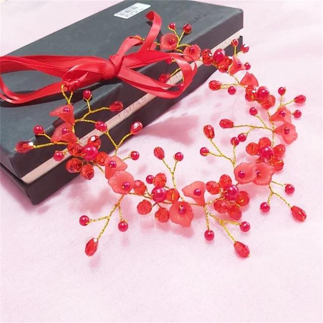 Korean Fashion Imitated Pearl Crowns Girls Bridal Wedding Headband Floral Flower Headband for Girls Adult Hair Accessories