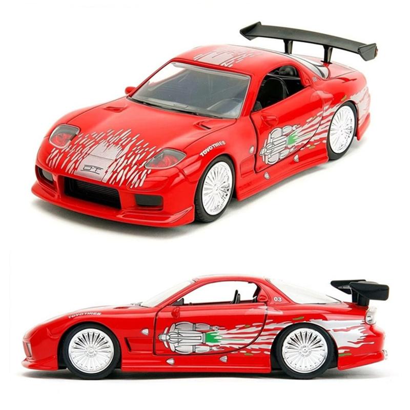 1:32 Mazda RX7 FD3S Legierung Modifiziertes Sportwagenmodell Druckguss Metall Rennbahn Rennwagen Fahrzeuge Modell Hohe Simulation Kinderspielzeug Geschenk