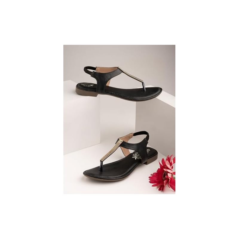Shoetopia Girls Girls-Snd-200 Black Flat Sandal - 9 Uk (Girls-Snd-200-Black) 9 UK