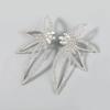 Hot selling fashion earrings in Europe and America, women's exaggerated sparkling diamond leaf shaped flower earrings, personali