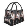 Jungwon En Kpop Insulated Lunch Bag for School Bento Storage Food Boxes Portable Container Cooler Thermal Lunch Box Tote