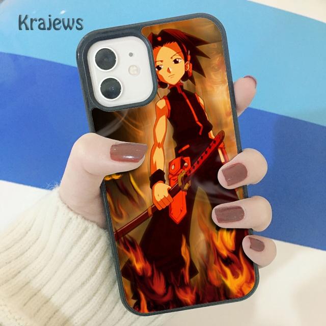 Krajews Anime Shaman King Bling Weiche Telefon Fall Abdeckung Für iPhone 14 5 SE 6s 7 8 plus XR XS 11 12 13 pro max Samsung S21 S22ultra