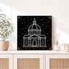 DIY Pearl Diamond Painting Set with Frame Church Building 3D Pearl Beads. Home Wall Decor