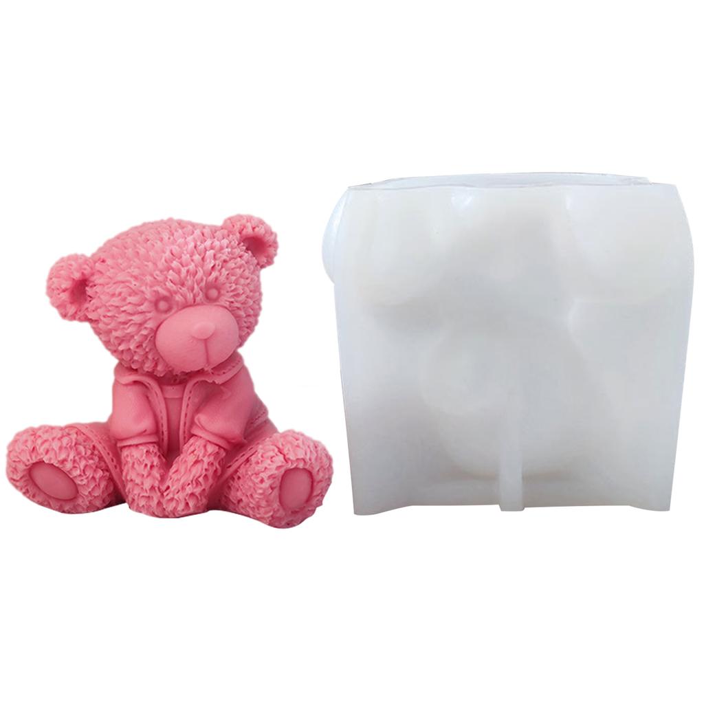 Silicone Bear Mold For Soap Making For DIY Aromatherapy Plaster Home Ornament