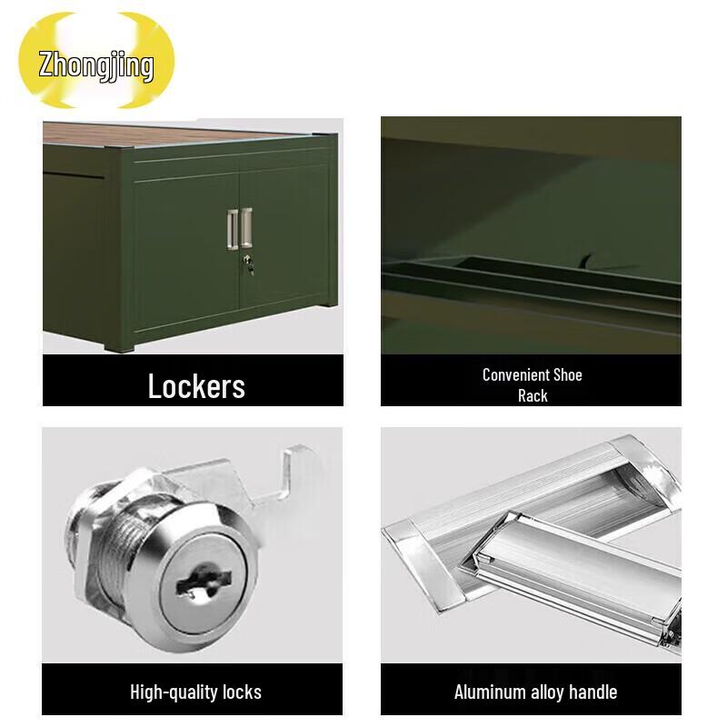 Zhongjing Army Green Modular Wardrobe Bed System