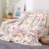 1pc Deer Floral Lightweight Flannel Blanket, Comfortable and Warm Blanket, for Office and Camping Sofa Bed, Livingroom158