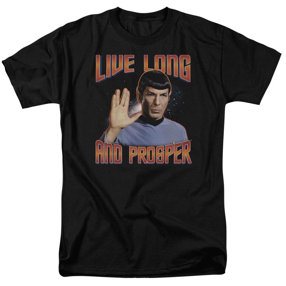 Star Trek: The Original Series Live Long And Prosper Adult Unisex T-Shirt Black XL