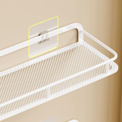 Waterproof Wall-mount Bathroom Shelf Rustproof Large Capacity Shower Shampoo Rack Thicken No-Drilling Condiment Storage Shelf
