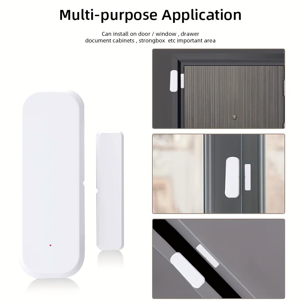Tuya wifi door and window sensor switch detector smart home alarm security protection magnetic door sensor works with tuya