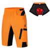 Men 2 In 1 Cycling Shorts Breathable Quick-Drying MTB Mountain Bike Baggy Shorts with 3D Padding