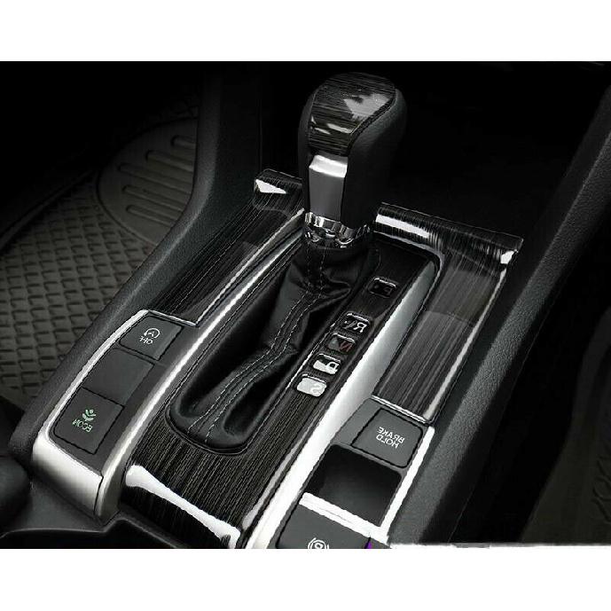 Middle Console Gear Shift Panel Trim For Honda Civic 10th 16~2021 Black Titanium
