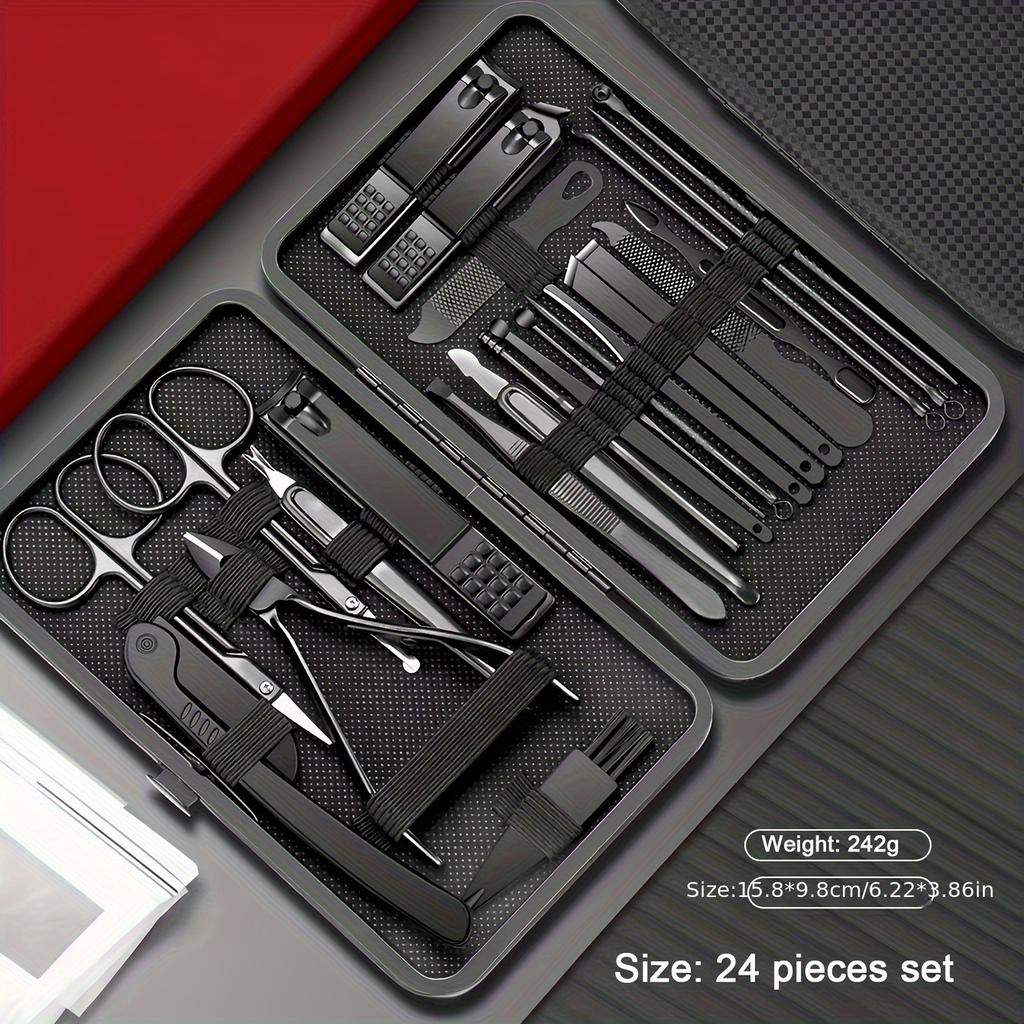 24pcs Nail Clippers Set High Precision Stainless Steel Nail Files Sharp Nail Clippers and Nail Files Set, Convenient and Portable