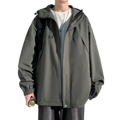 Horské podzimní lehké venkovní oblečení do vody Blouson Mountain Green 3XL [Easykode] Parka, Pánské, Oblečení, Svrchní Oděvy, Bunda, Repelent, Větruvzdorná,