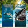 Sea Shark Pattern Towel Quick Drying Beach Towels Are Suitable For Swimming Pools Camping Yoga And The Gym