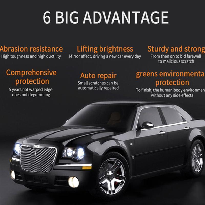 200CM Transparent Waterproof Nail Sticker Clear Vinyl Film With 3 Layers PPF Waterproof Nail Sticker Paint Film