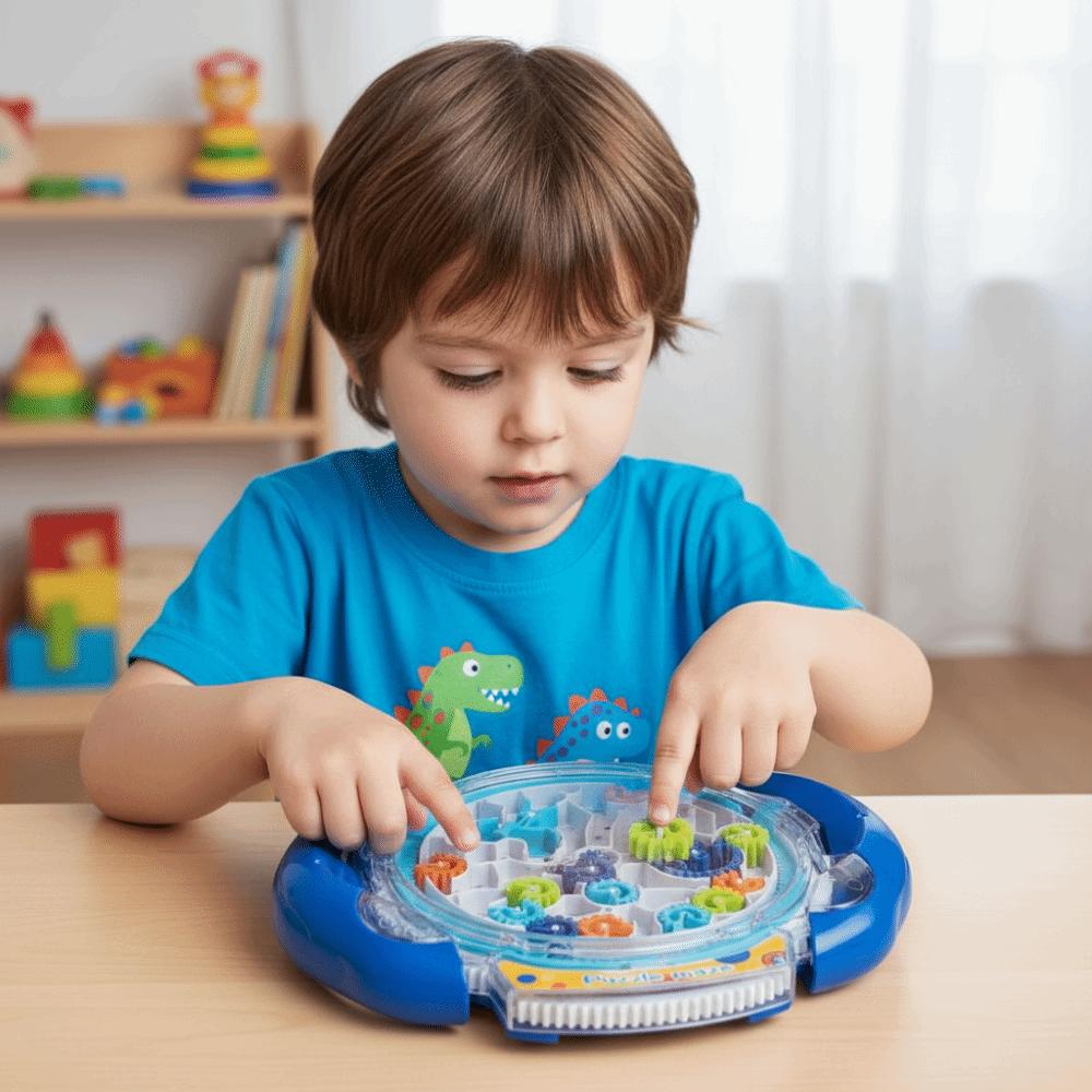 Rolling Ball Maze Board 3D Puzzle Logic Training Toy Gear Track Ball Brain Games