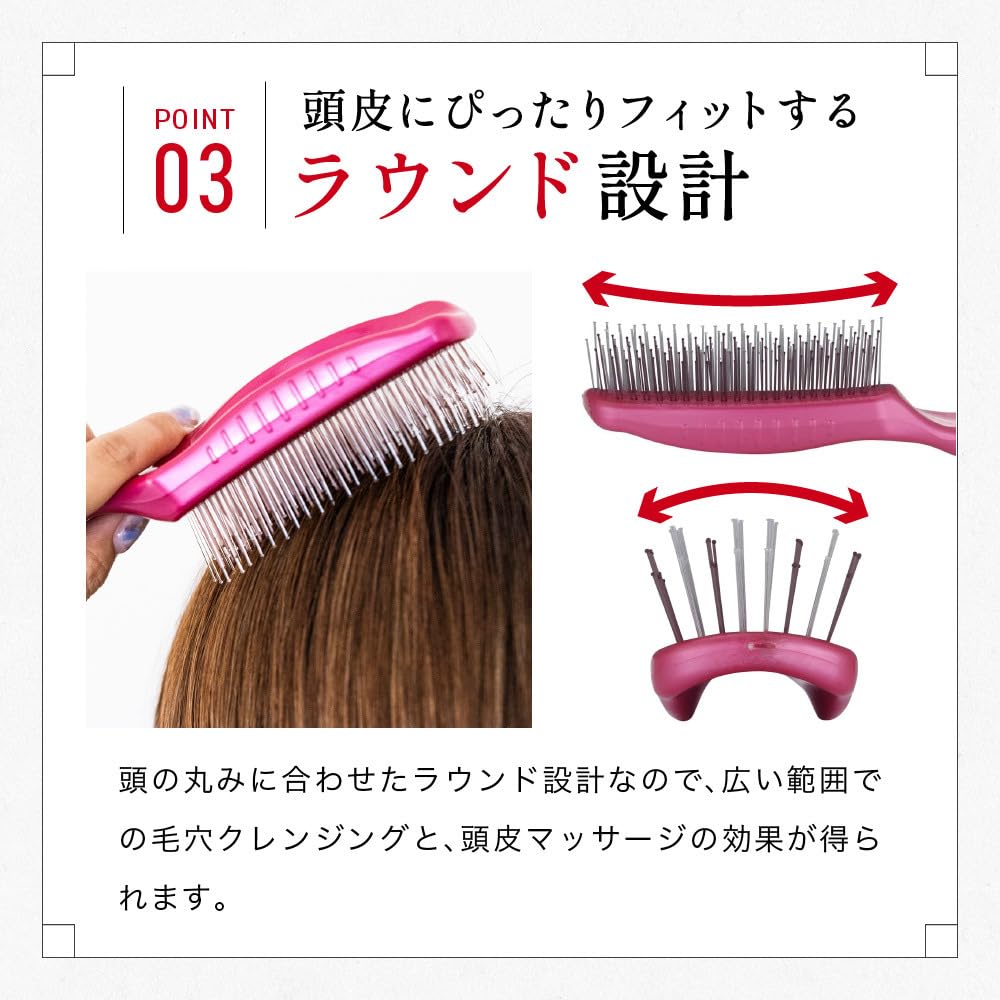 Kai Corporation Scalp Care KQ1600 Doctor's Brush, Regular, Pink,