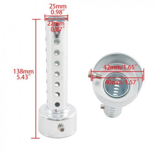 1*42mm Silver Universal Motorcycle Exhaust Can DB Killer Silencer Muffler Baffle