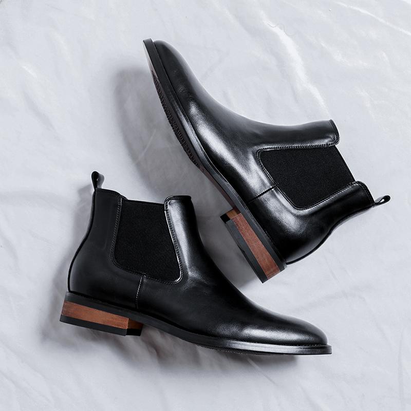 2026Fashionable New Men's Boots Luxurious Pointed - Toe Durable and Comfortable Leather Shoes Office Business Men's Formal Shoes