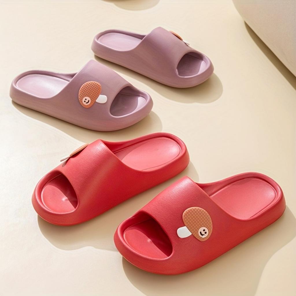 Roztomilé malé houbičkové sandály z materiálu EVA, silná podrážka, protiskluzové domácí koupelnové pantofle pro páry, vhodné pro domácí volný čas