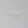Silver 14K Gold Plated Zircon Heart Mini Stud Earrings For Women Classic Fine Jewelry Minimalist Piercing Accessories