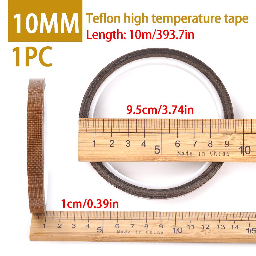 PTFE Flame-Retardant Tape 10M Long X 10mm Wide X 0.18mm Thick High Temperature Insulation Tape High Temperature Resistant