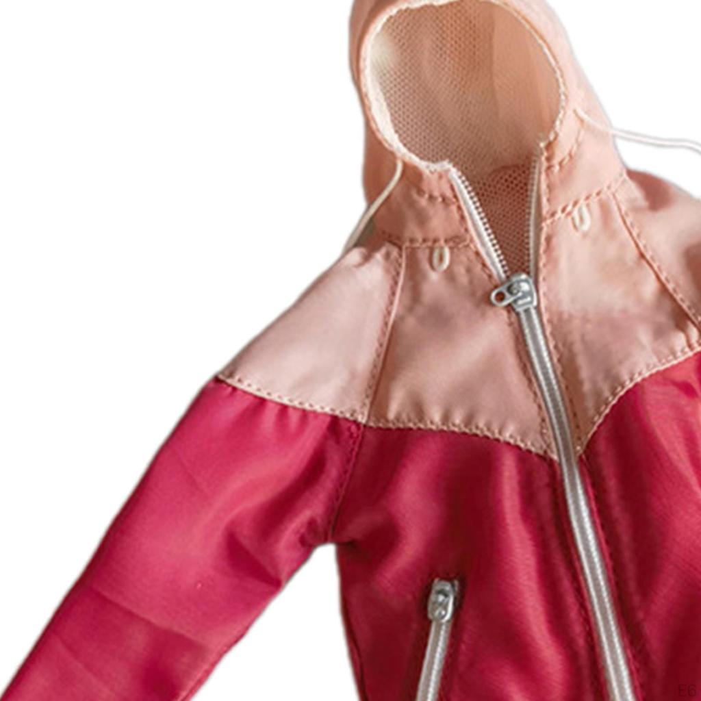 1/6 Female Doll Clothes Action Figures Hooded Jacket Handmade Sturdy Mini Costume for 12''
