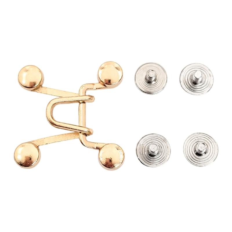 Jeans Fastening Buckle Alloy Adjustable Tighten Button for Loose Pants Jeans Waist Tightener Pin