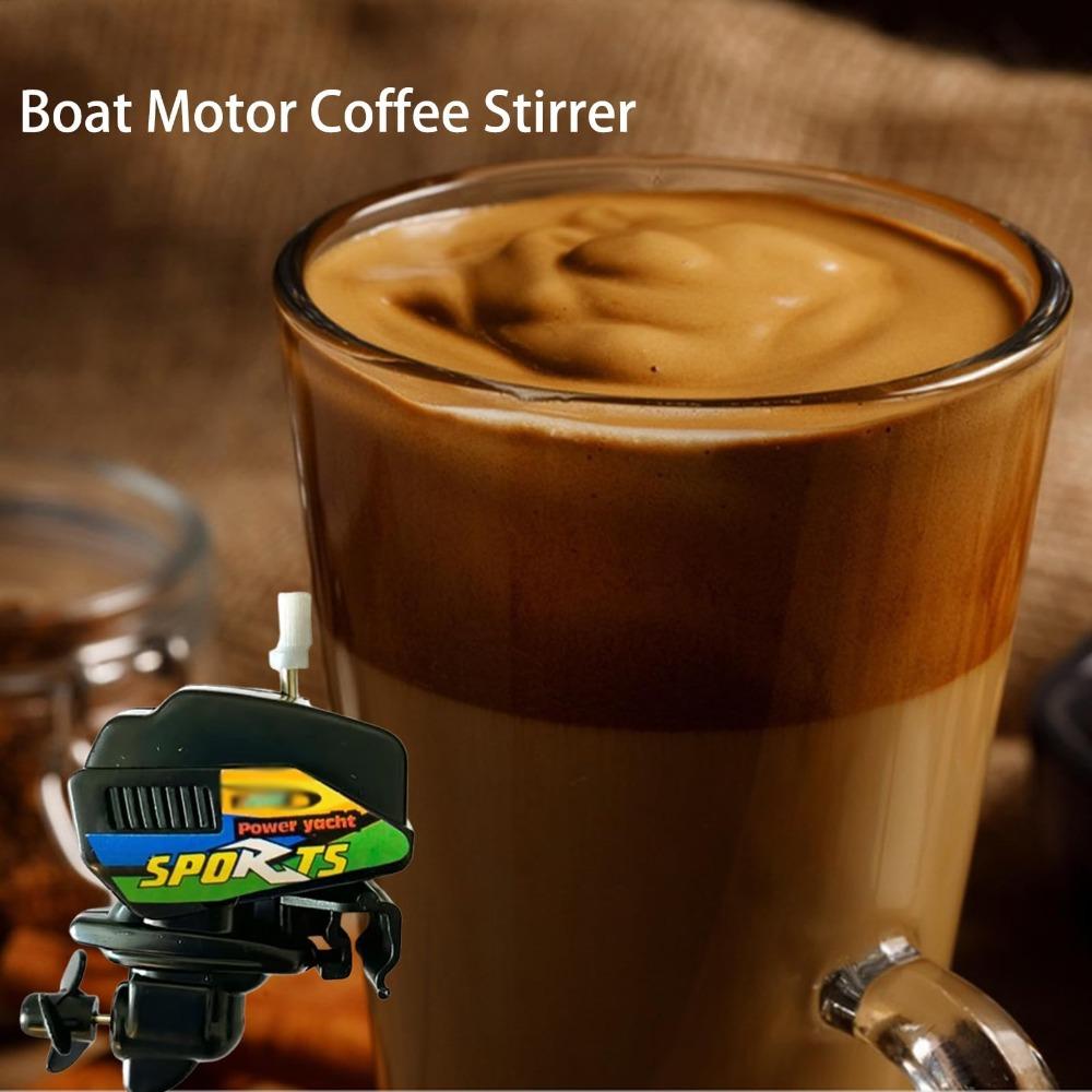 Wind Up Mini Boat Motor Coffee Stirrer Unique Easy To Clean Novelty Boat Motor Coffee Mixer Durable Boat Engine Coffee Stirrer