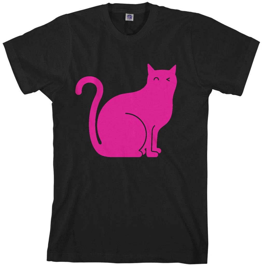 Pink Cat Men s T shirt Pet Kitten Lover Gift 3XL